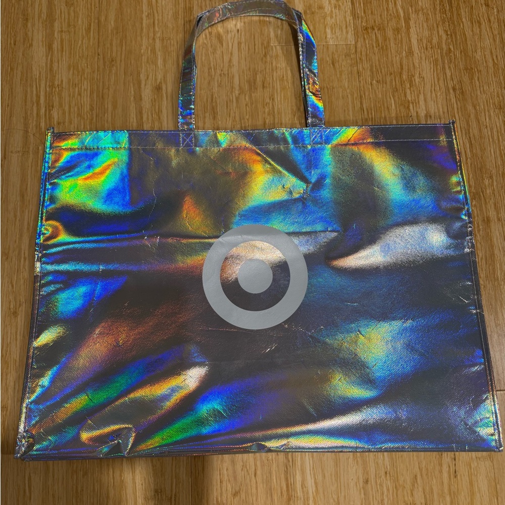 Target 2025 Black Friday Swag Bag Reflective Holographic Tote Bag Empty Bag Only